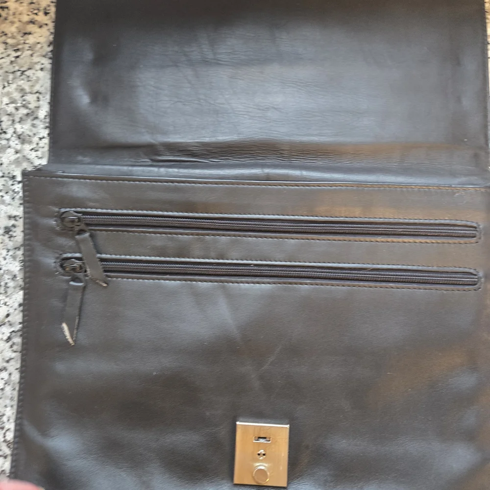 ​Vintage Professional Black Leather Document Clutch | Portfolio Case